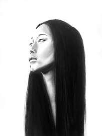 Magnettafel Asian Beauty Portrait