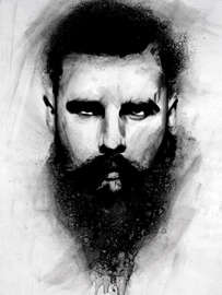 Magnettafel Beard Portrait