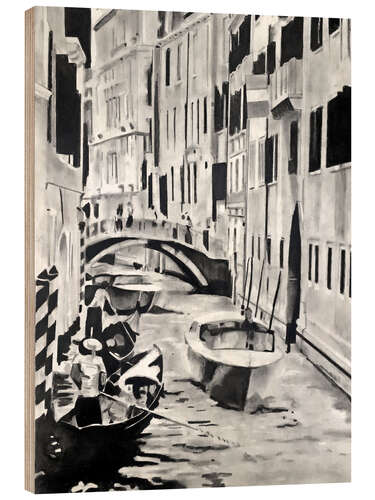 Wood print Streets of Venice