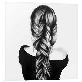 Aluminium print Braided Hair