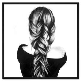 Gerahmter Kunstdruck Braided Hair