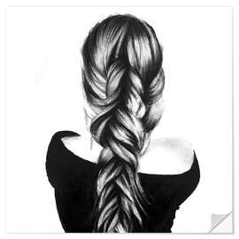 Selvklebende plakat Braided Hair