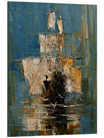 Magnettafel Segelschiff im Nebel