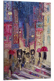 Magnettafel Mediterrane Straßenszene am Abend