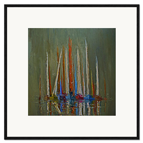 Framed art print Colorful Sails in the Distance