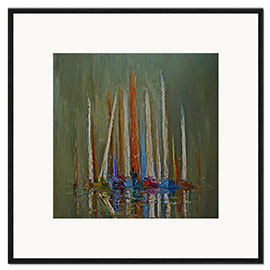 Framed art print Colorful Sails in the Distance