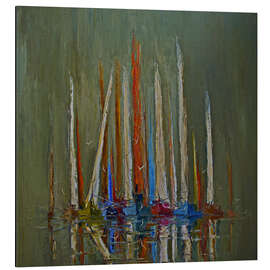 Magnettafel Bunte Segel in der Ferne