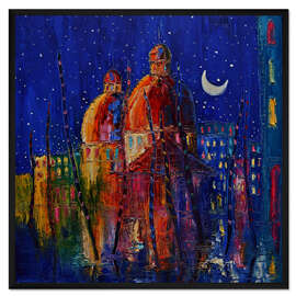 Gerahmter Kunstdruck Venedig bei Nacht