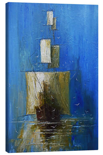 Canvas print Sailing in the Blue Sea