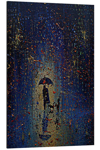 Aluminiumsbilde Blue Rain