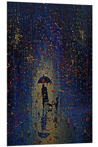 Quadro em PVC Blue Rain