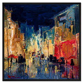 Gerahmter Kunstdruck Nostalgisches Paris am Abend