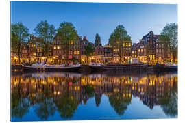 Gallery print Reflections at dusk, Amsterdam