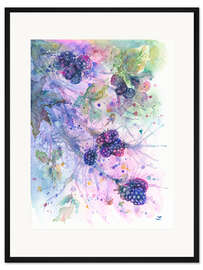 Gerahmter Kunstdruck Brombeere