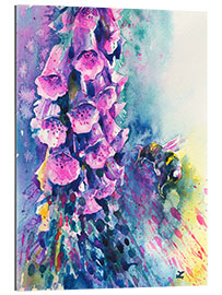 Galleriprint Foxgloves and Bumblebee