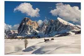 Foam board print Alpe di Siusi in winter