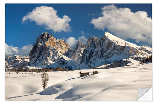 Wandsticker Seiser Alm im Winter