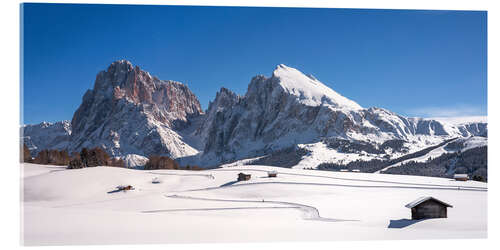 Akrylbillede Alpe di Siusi in winter