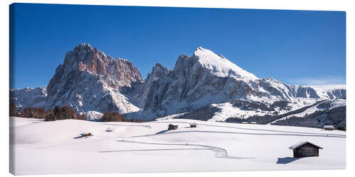 Canvas print Alpe di Siusi in winter