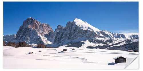 Wandsticker Seiser Alm im Winter