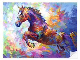 Selvklebende plakat Colorful Horse II