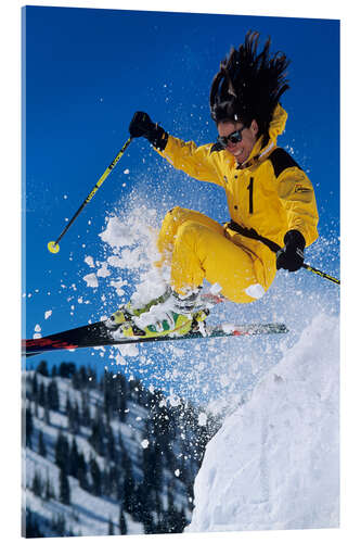 Akryylilasitaulu Skier Jumper, Alta Ski Resort, Wasatch Mountains
