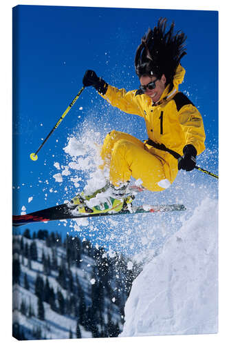 Lerretsbilde Skier Jumper, Alta Ski Resort, Wasatch Mountains