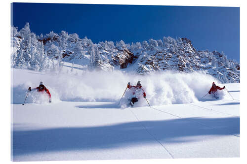 Akrylbilde Helicopter Skiing With the Wasatch Powderbird Guides in Wasatch Mountains, Utah