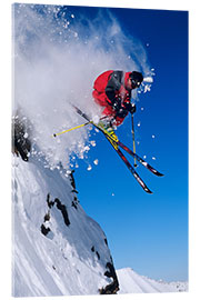 Acrylic print Skier at Snowbird Resort, Wasatch Mountains