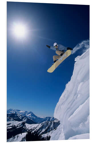 Foam board print Snowboarding, Snake Creek Canyon, Wasatch Mountains