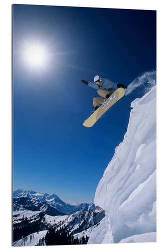 Gallery print Snowboarding, Snake Creek Canyon, Wasatch Mountains