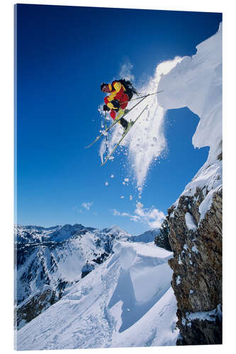 Acrylic print Ski Jumping, Flagstaff Peak, Little Cottonwood Canyon