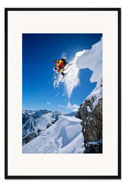 Gerahmter Kunstdruck Skispringen, Flagstaff Peak, Little Cottonwood Canyon