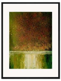 Gerahmter Kunstdruck Herbststimmung am Fluss