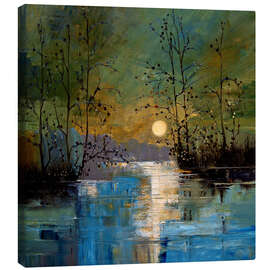 Canvastavla  Riverscape in the Moonlight - Justyna Kopania