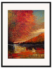 Gerahmter Kunstdruck Purpurne Flüsse