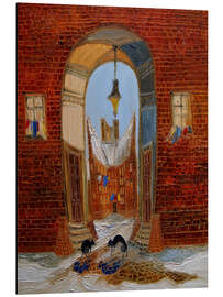 Magnettafel Toskanische Straße mit Katzen