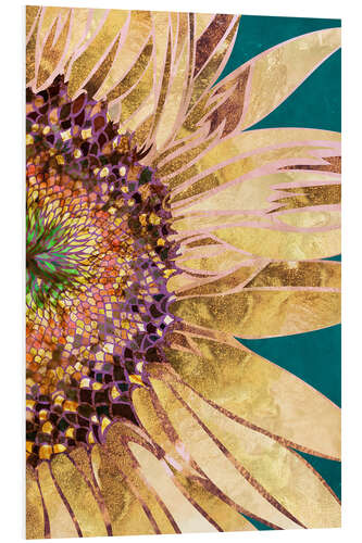 Tableau en PVC Golden sunflower, detail