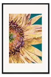 Gerahmter Kunstdruck Goldene Sonnenblume, Detail
