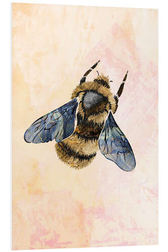 Foam board print Golden Watercolour Bee II