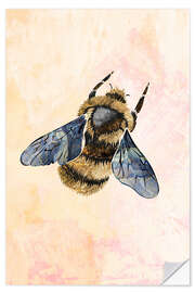 Sticker mural Golden Watercolour Bee II