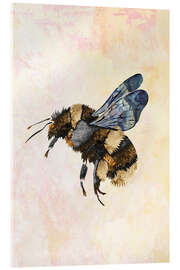 Akryylilasitaulu Golden Watercolour Bee I