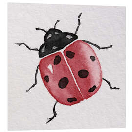 PVC print Red ladybug with black dots