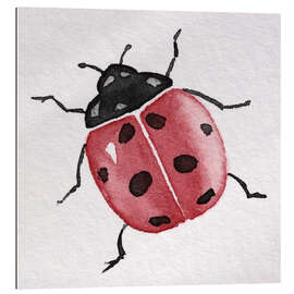 Gallery print Red ladybug with black dots