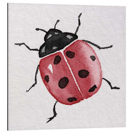 Magnettafel Roter Marienkäfer mit schwarzen Punkten