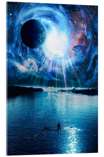 Akryylilasitaulu An adventurer sails towards the mysteries of the universe