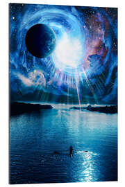Gallery print An adventurer sails towards the mysteries of the universe