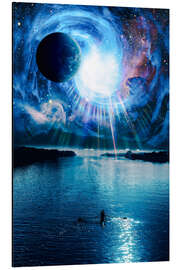 Magnettafel Ein Abenteurer segelt den Mysterien des Universums entgegen