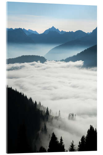 Acrylglasbild Berge über den Wolken