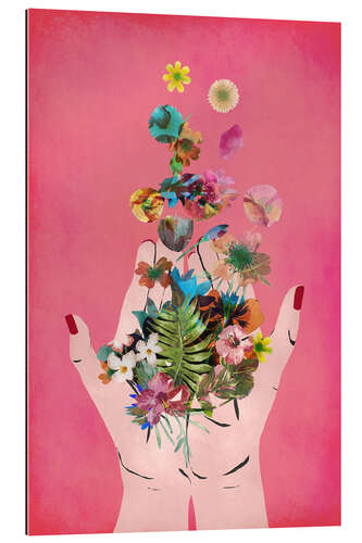 Gallery print Frida's hands, pink